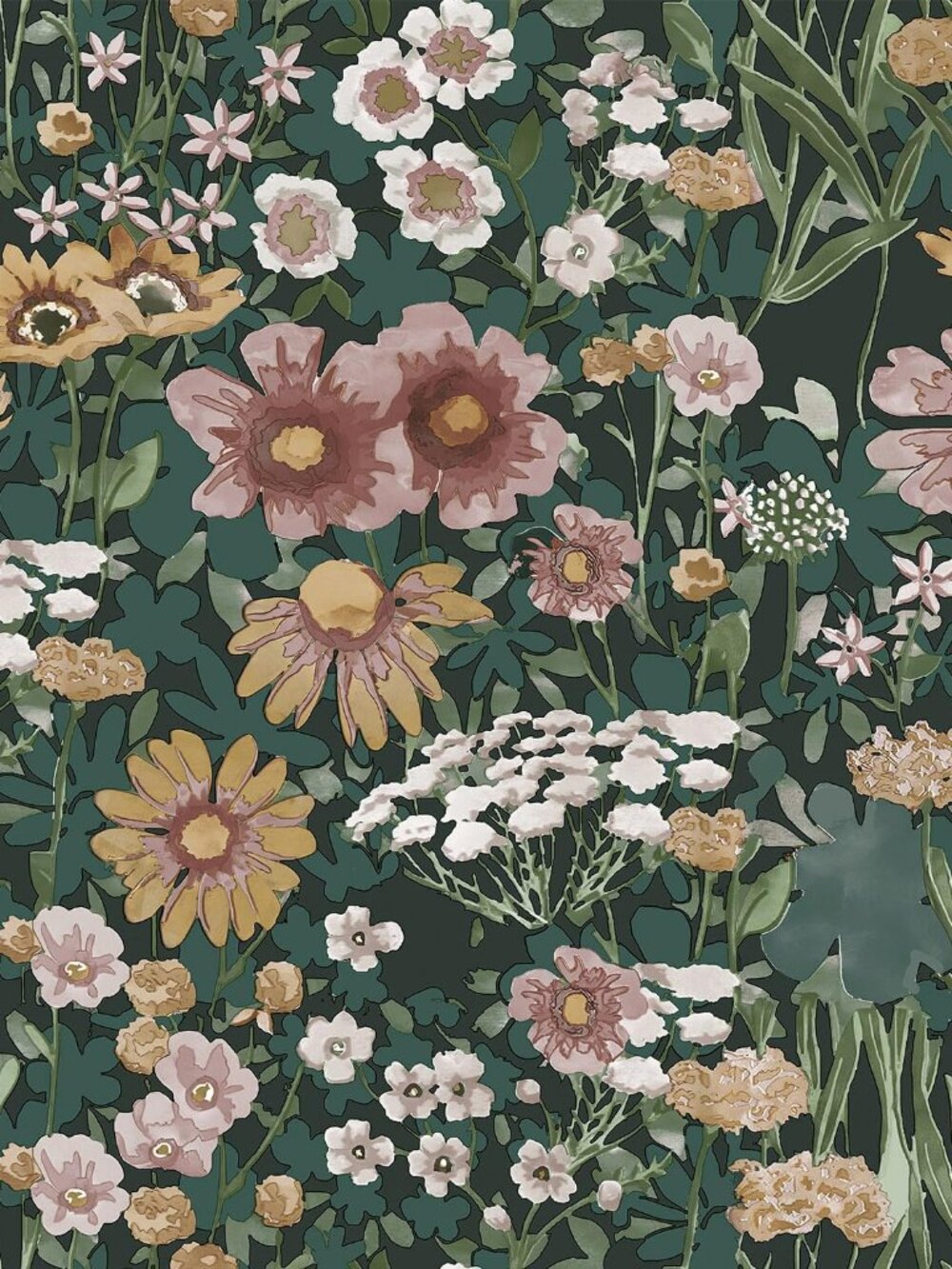 Peel and Stick Wallpaper Boho Vintage Floral Wallpaper